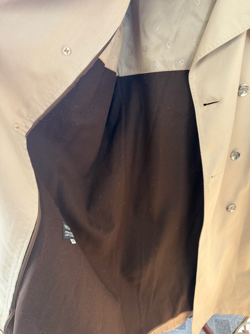 Dior Unisex Beige Double-Breasted Trench Coat - Picture 10 of 13
